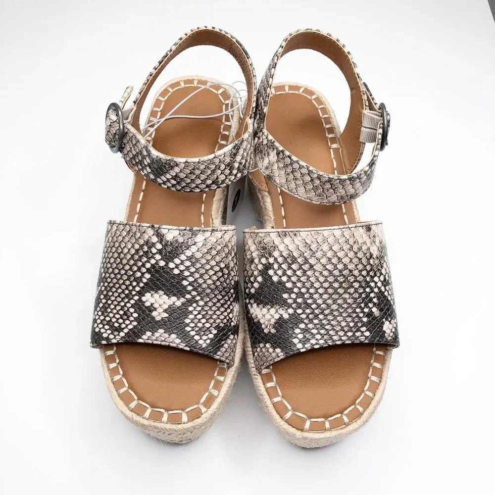 NEW Universal Thread Snake Print Espadrille Wedge Size 7
